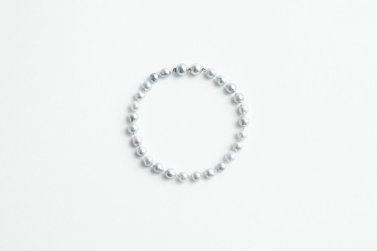 アコヤナチュラルグレーカラー5mmステーションブレスレット | MADAMA