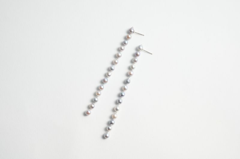 ♥︎AS♥︎MADAMAジュエリーあこや真珠ハートピアス♥︎ Melodie】メロディピアス あこや真珠6.0-8.5mm/SV/K14WG(marlena