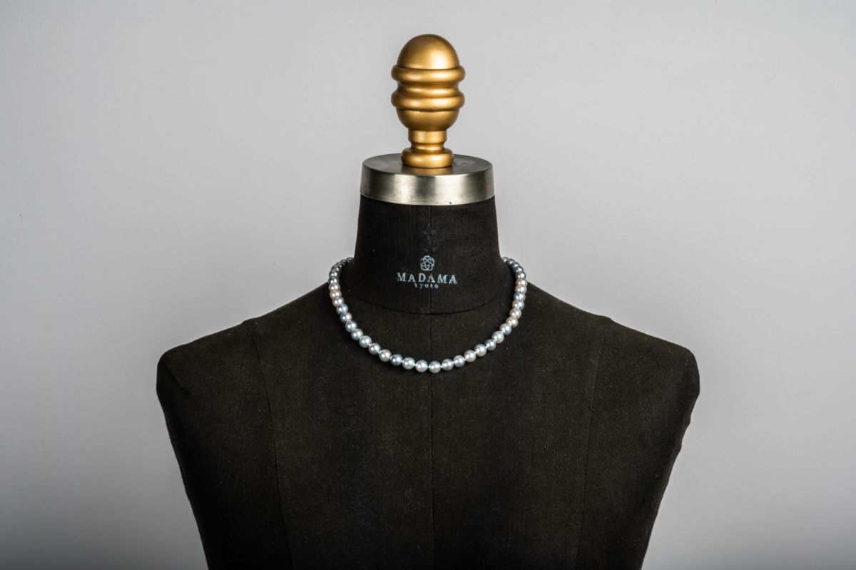 アコヤパールナチュラルグレーカラーネックレス 約7mm | MADAMA