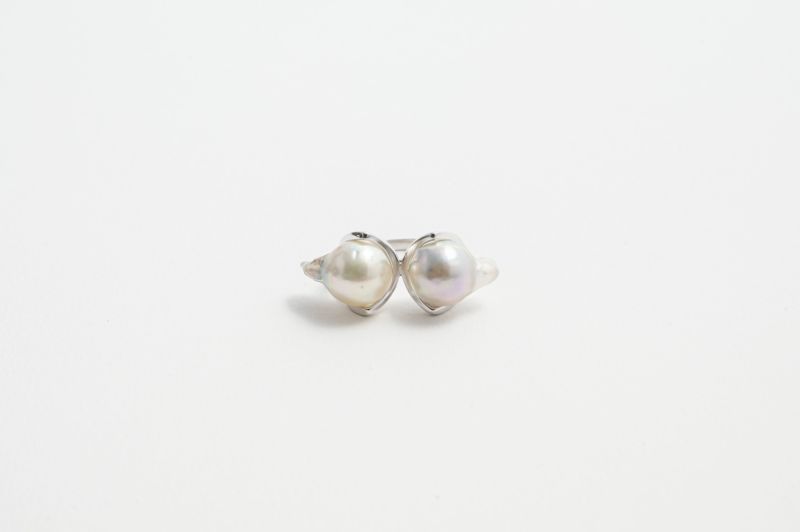 ♥︎AS♥︎MADAMAジュエリーあこや真珠ハートピアス♥︎ ボー リエゾン' あこや2パールピアス(K18YG) | ジュエリー