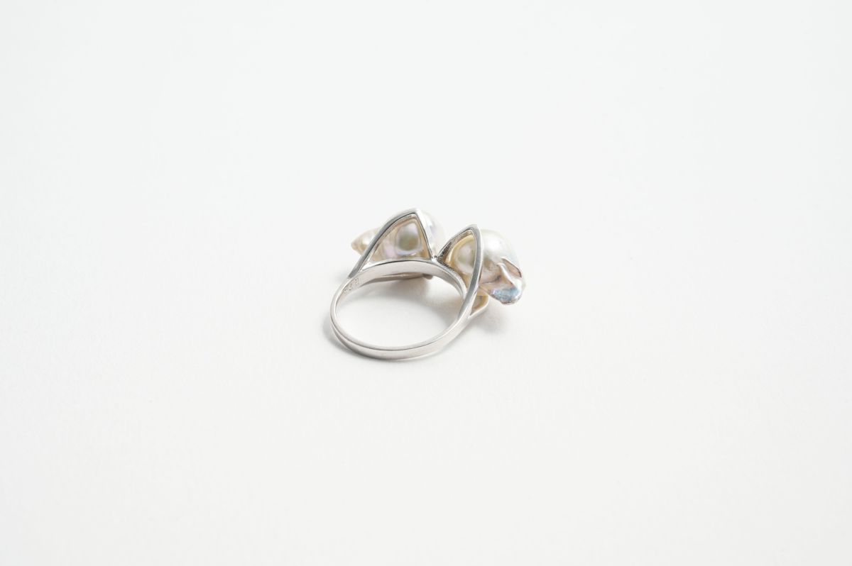 アコヤ羽パール2珠デザインリング | MADAMA